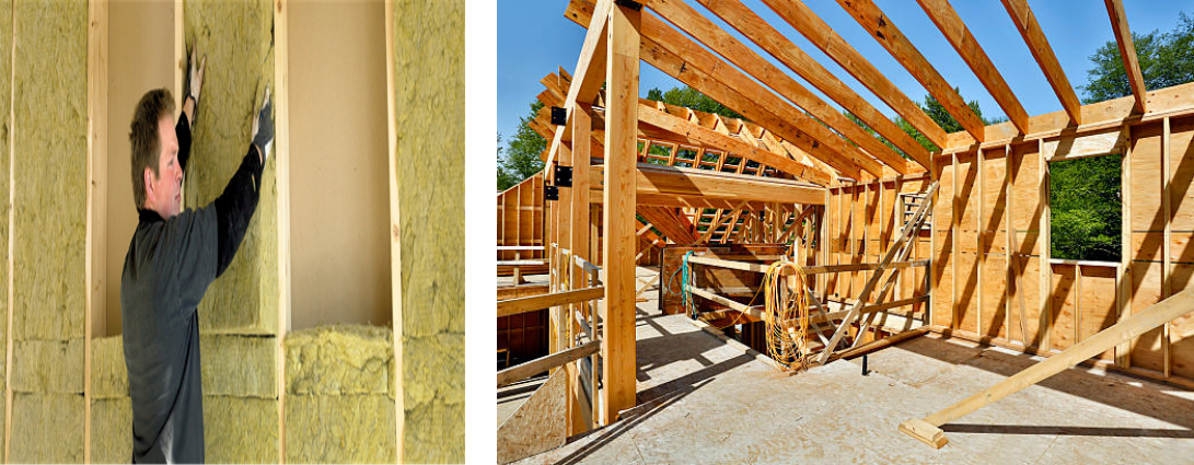 Timber frame structures insulation- Huali Rock wool material
